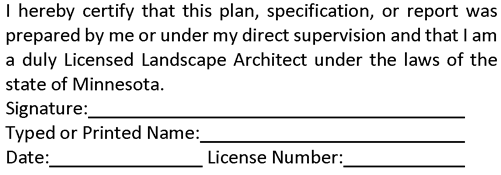 Landscape Architect - Minnesota - 1-1/2" x 2" Stamp