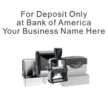 Bank of America Endorsement stamp for businesses.  Deposit your checks from home or the office with this Bank of America Endorsement Stamp.  Simply stamp on the back of your check.  Save a trip to the bank, or deposit at your local branch!  Thousands of i