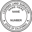 LANDSURV-CA - Land Surveyor - California - 1-1/2" Dia